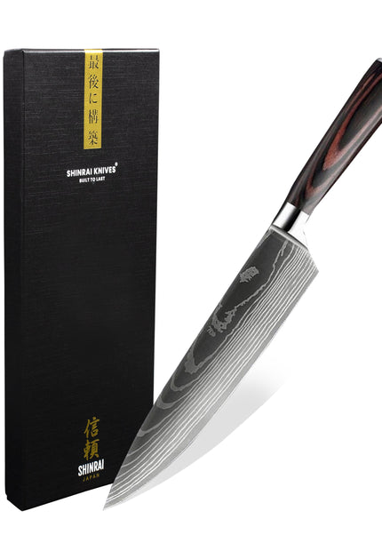 Stampa di qualità Damasco - Coltello da chef