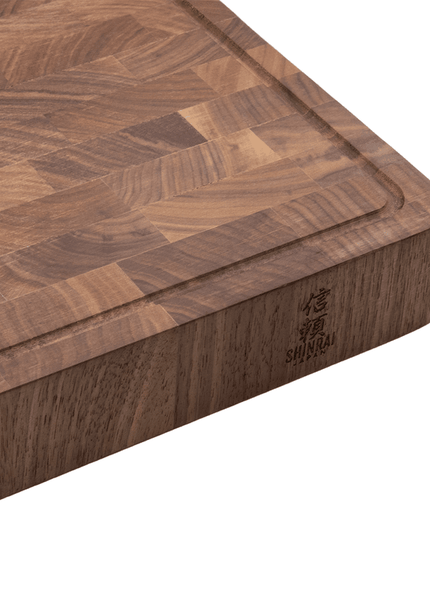 Coltelli Shinrai - Tagliere di lusso in legno di noce - 40 x 30 x 4,5 cm