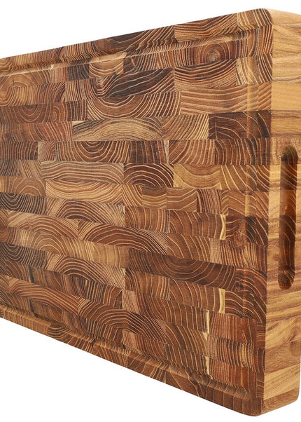 Coltelli Shinrai - Tagliere di lusso in legno di teak - 40 x 30 x 4,5 cm