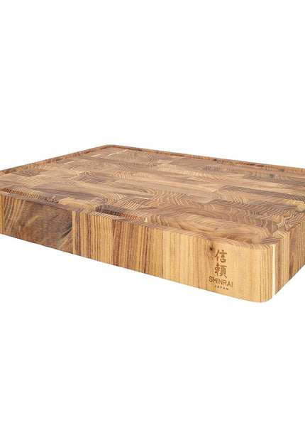 Coltelli Shinrai - Tagliere di lusso in legno di teak - 40 x 30 x 4,5 cm