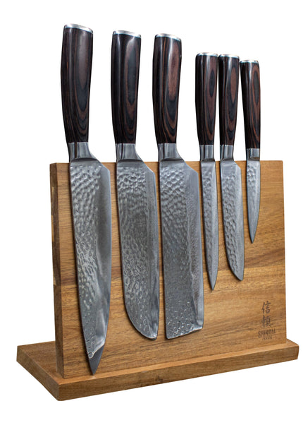 Shinrai Knives - Hammered RVS 6-delige Messenset