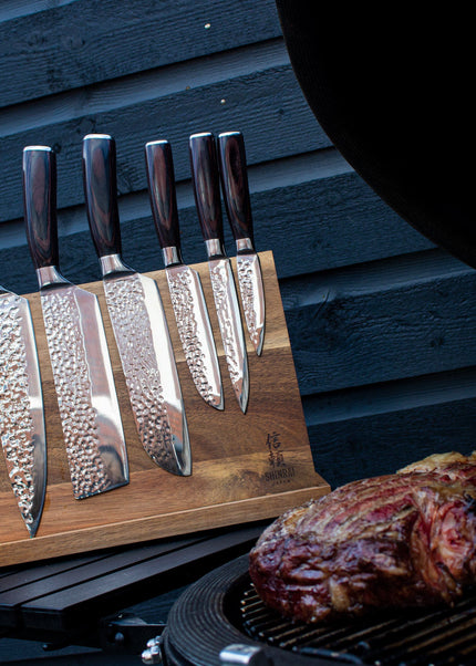 Shinrai Knives - Hammered RVS 6-delige Messenset