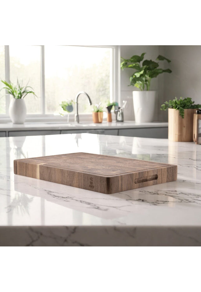Coltelli Shinrai - Tagliere di lusso in legno di noce - 40 x 30 x 4,5 cm
