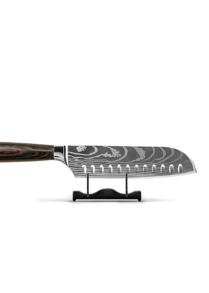 Shinrai Knives - Damascus Print 2-delige Messenset - Santoku + Schilmes